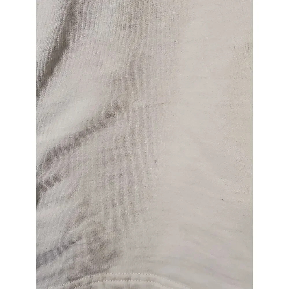 The North Face Hoodie Beige Tan Pullover Sweatshirt Mens Medium Graphic Back